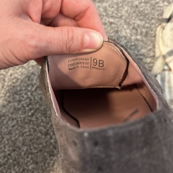 Cole Haan womens Gray Light Purple Suede Lunargrand Sneakers size 9B - Picture 8 of 9